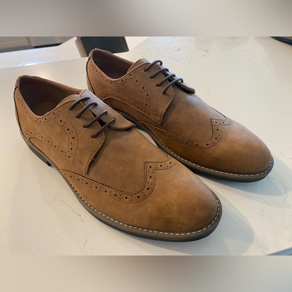 Vostey Shoes Vostey Mens Dress Shoes Light Browntan Suede Size 1